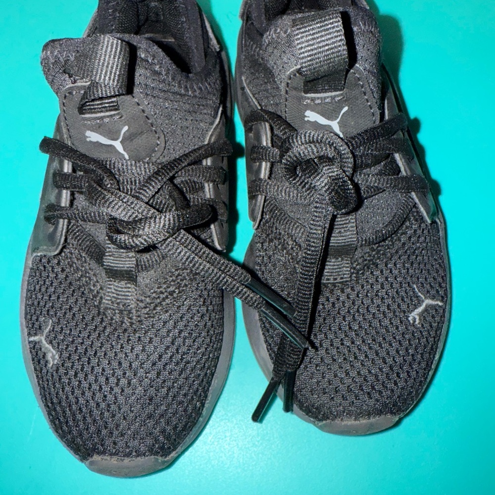 Puma Black Mesh Sneakers with Sporty Design